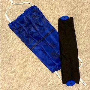 Blue Bandana Face Mask and Mask Headband